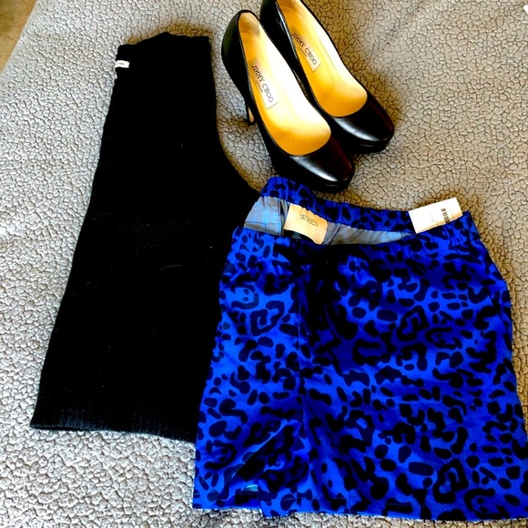 NWT Wren Leopard Print Soft Shorts, Royal, XS - Picture 1 of 4